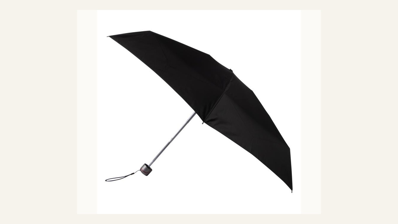 totes X-TRA STRONG Mini Plain Black compact umbrella for student bags